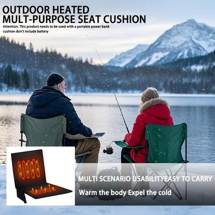 Portable Heated Foldable Seat Cushion with USB Power.