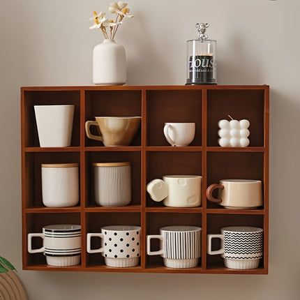 Wood Storage Box & Cup Organizer.