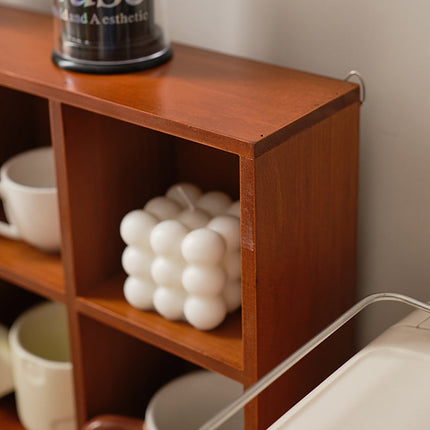 Wood Storage Box & Cup Organizer.