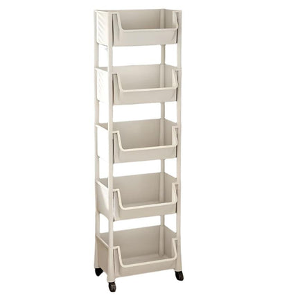 Mobile Bookshelf Office Cart (5-Tier).