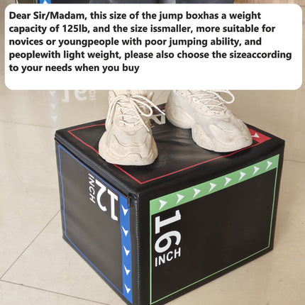 Fitness Jump Box PVC Foam Training.