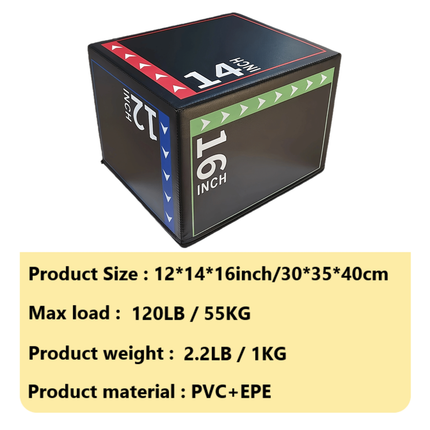 Fitness Jump Box PVC Foam Training.