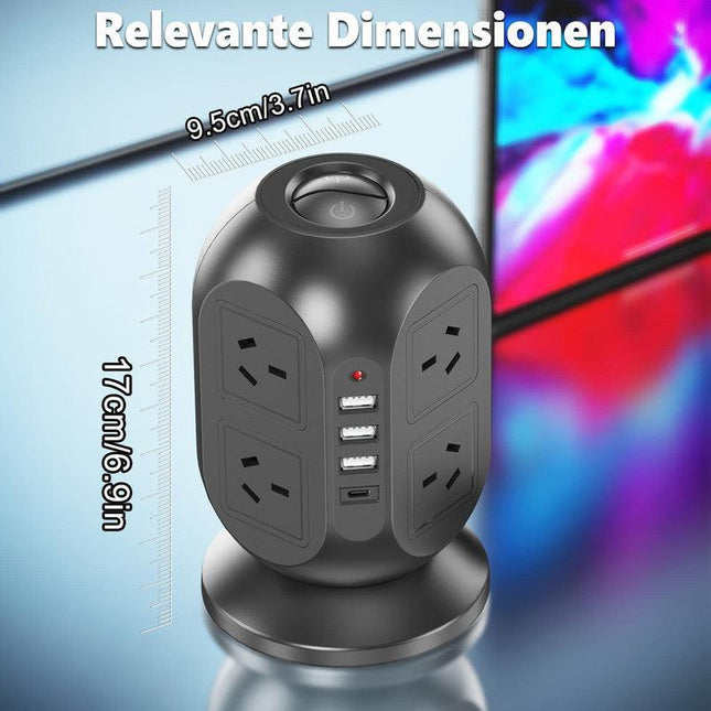 12-in-1 Tower Power Strip with USB.