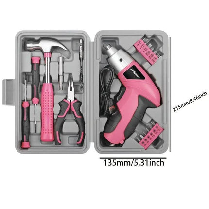 Cordless Electric Screwdriver Tool Set.