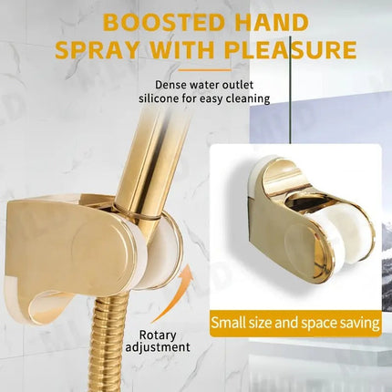 Golden Rainfall Shower Head Handheld Combo Set.