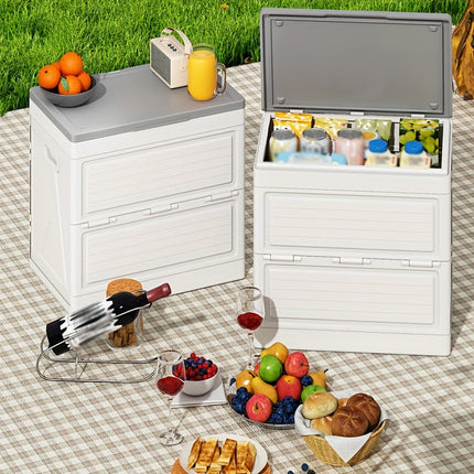 Outdoor Foldable Storage Box with Wheels.