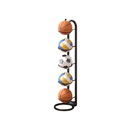 Metal Sports Ball Rack Organizer Stand (5-Tier).