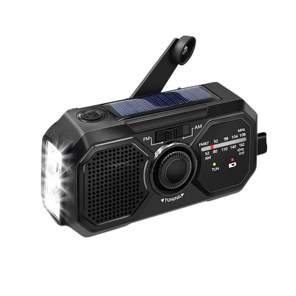 Emergency Radio Solar Hand Crank USB Power Bank.