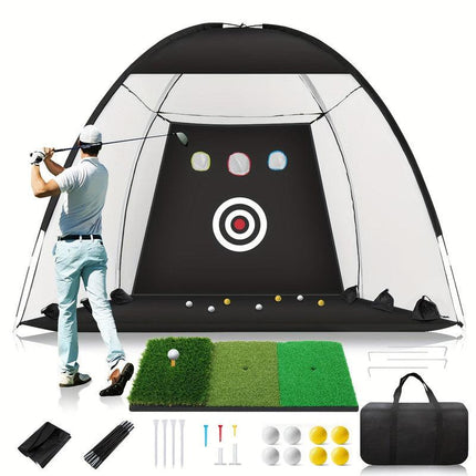 Golf Practice Net with Mat & Target.