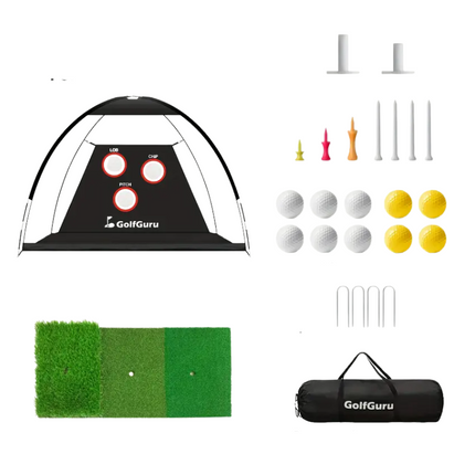 Golf Practice Net with Mat & Target.