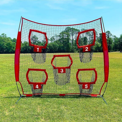 Football Outdoor Target Throwing Net with 5 Pockets.