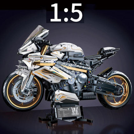 Motorcycle Blocks Model for Teens & Adults.