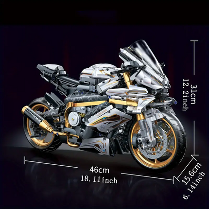 Motorcycle Blocks Model for Teens & Adults.