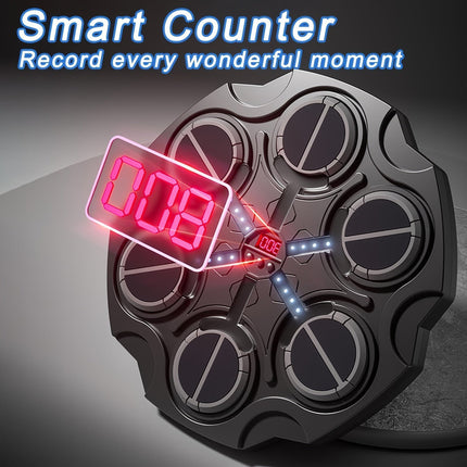 Wall-Mounted Smart Boxing Game with LED & Gloves.