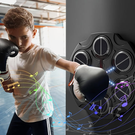 Wall-Mounted Smart Boxing Game with LED & Gloves.