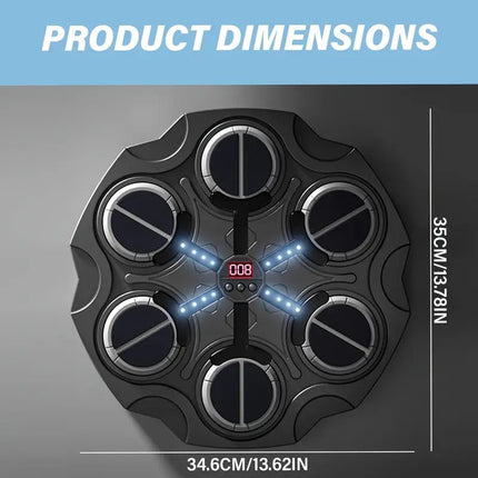 Wall-Mounted Smart Boxing Game with LED & Gloves.