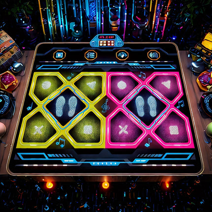 Double Dance Pad LED Rhythm Game Mat.
