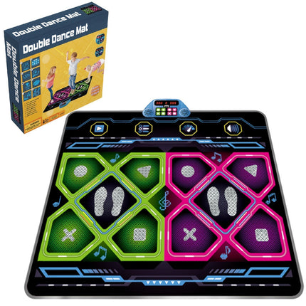 Double Dance Pad LED Rhythm Game Mat.