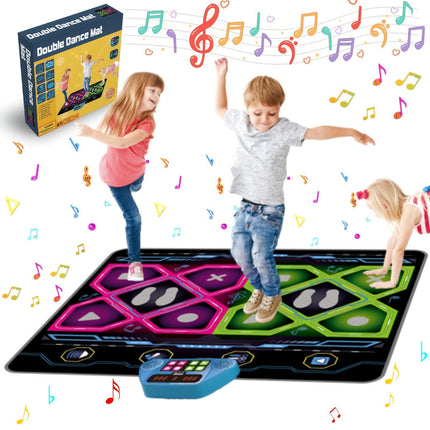 Double Dance Pad LED Rhythm Game Mat.