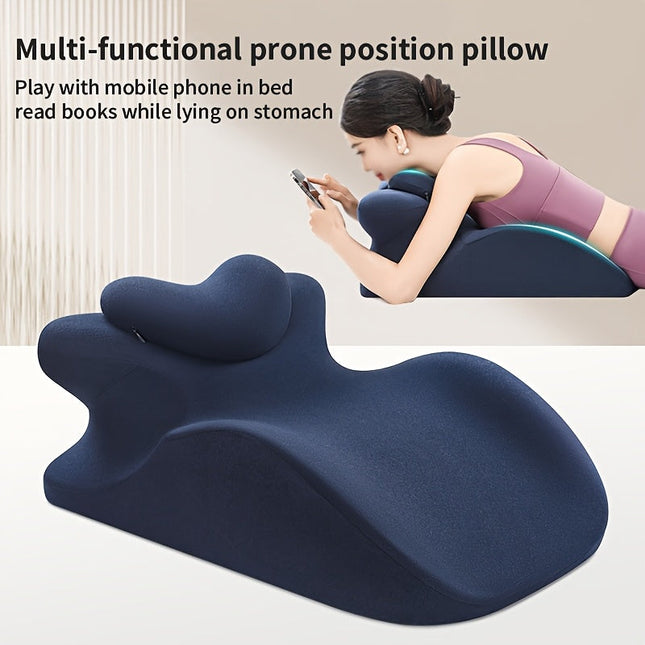 Ergonomic Bed Pillow with Detachable Headrest Support.