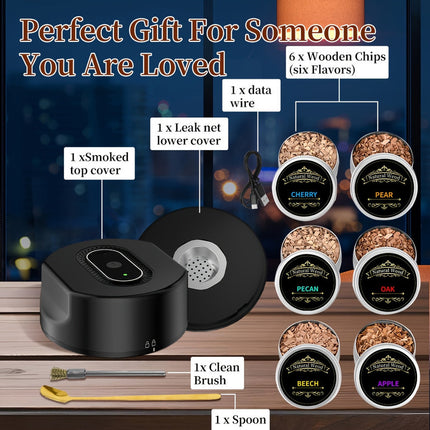 Automatic Electric Whiskey Smoker Gift Set.