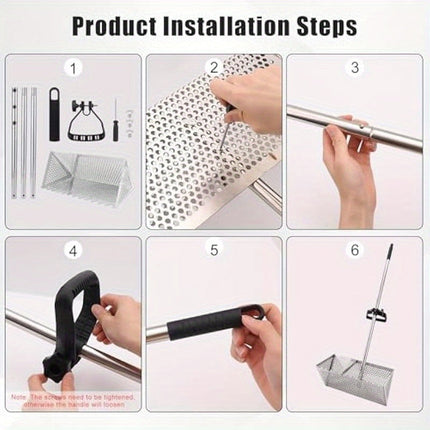 Adjustable Metal Beach Sifter Rake Tool.