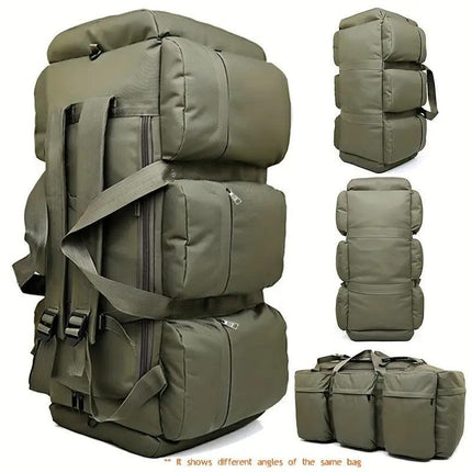 Military Duffel Backpack 80L Outdoor Travel Bag.
