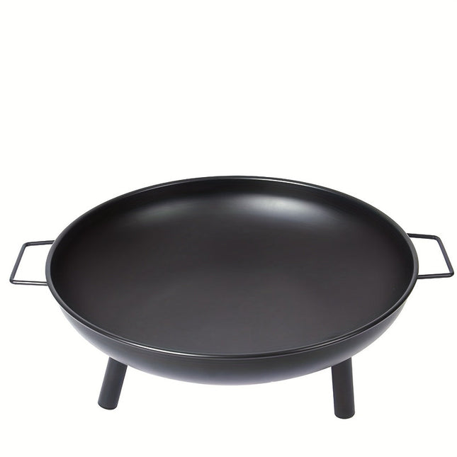 Outdoor Metal Fire Pit Bowl with Handles & Legs.