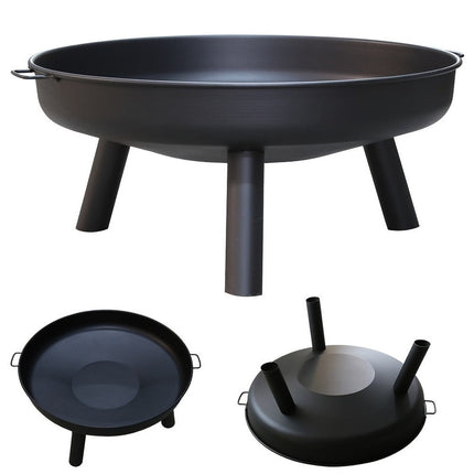 Outdoor Metal Fire Pit Bowl with Handles & Legs.