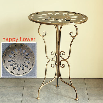 Vintage Metal Scrollwork Side Table.