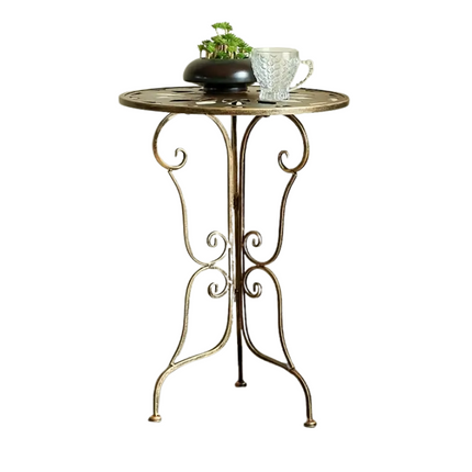 Vintage Metal Scrollwork Side Table.