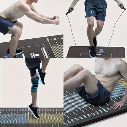 Jumping Test Fitness Mat with Measurement Guide.