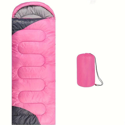 Rosy Four-Season Rectangular Sleeping Bag for Adults.
