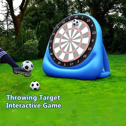 Inflatable Dart Board Game with 2 Soccer Balls.