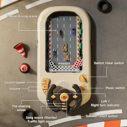Racing Steering Wheel Toy for Kids Interactive Play.