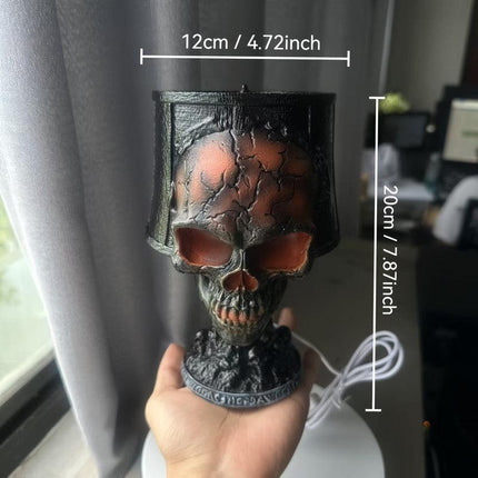 Lava Skull Lamp USB Halloween Night Light.