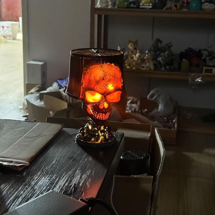 Lava Skull Lamp USB Halloween Night Light.