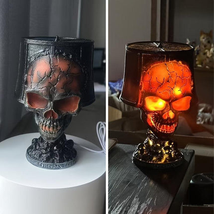 Lava Skull Lamp USB Halloween Night Light.