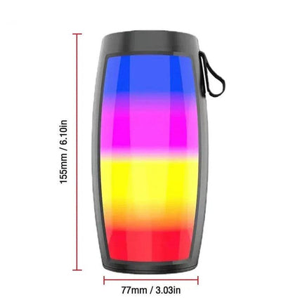 LED Lights Speaker with Powerful Bass Black.