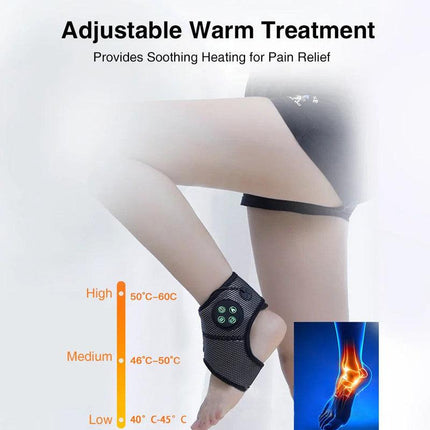 Electric Foot Ankle Massager with Heat Black.