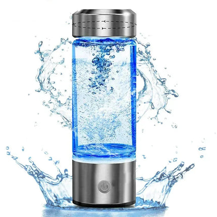 Portable Electric Hydrogen Water Bottle Silver.