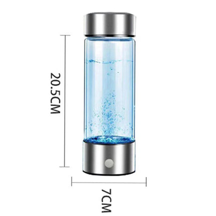 Portable Electric Hydrogen Water Bottle Silver.