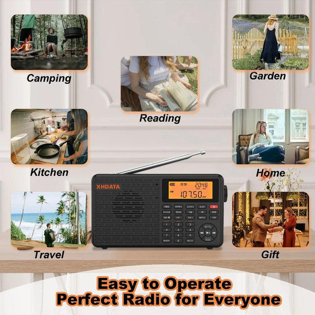 Stereo Digital Portable Radio Black.