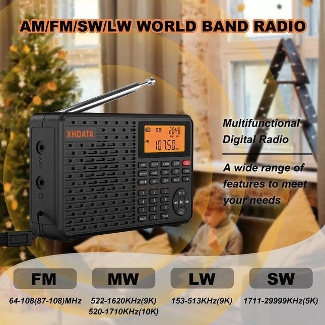 Stereo Digital Portable Radio Black.
