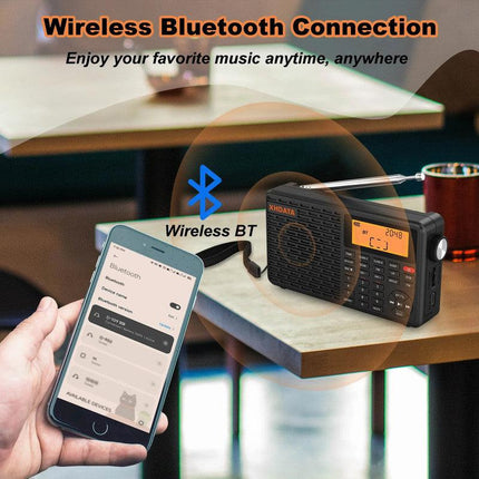 Stereo Digital Portable Radio Black.