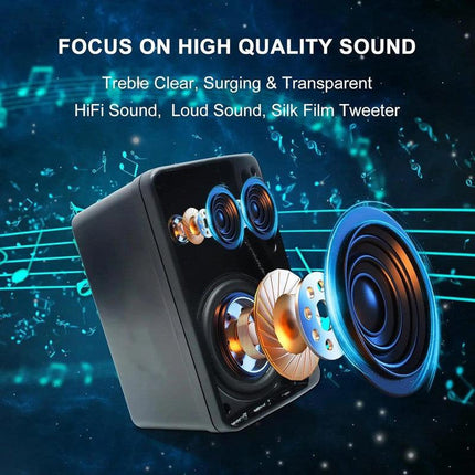 3-Way Waterproof Wall Mount Speakers Black.