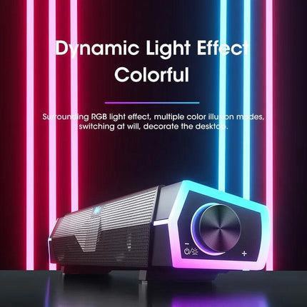 Computer Bluetooth RGB Light Speaker Black.