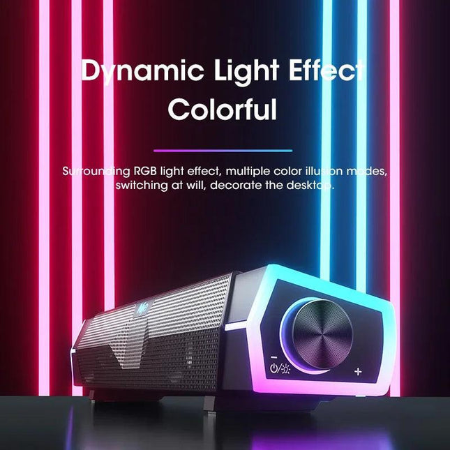 Computer Bluetooth RGB Light Speaker Black.