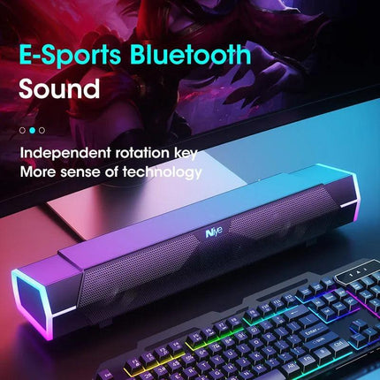 Computer Bluetooth RGB Light Speaker Black.