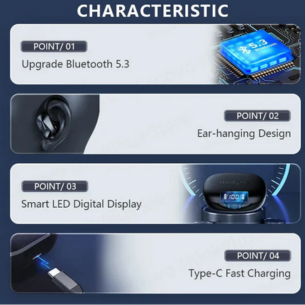 Bluetooth Wireless Earbuds Black.